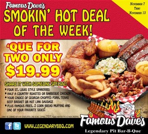 Famous Daves Coupon in Grand Junction, Colorado